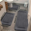 iPeachs Set of 3 Non-Slip Bath Mats – Ultra Absorbent Plush Bathroom Rugs & Runner, Quick-Drying, Machine Washable