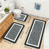 Pauwer Bathroom Rugs 3 Piece Set | Non-Slip Washable Bath Mats | Multiple Colors & Sizes