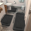 iPeachs Set of 3 Non-Slip Bath Mats – Ultra Absorbent Plush Bathroom Rugs & Runner, Quick-Drying, Machine Washable