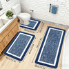 Pauwer Bathroom Rugs 3 Piece Set | Non-Slip Washable Bath Mats | Multiple Colors & Sizes