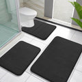 iPeachs Foam Bath Mat Set of 3 – Super Soft, Absorbent & Non-Slip Bathroom Rugs