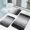 iPeachs 3-Piece Microfiber Bath Mat Set – Soft Absorbent Bath Rug, U-Shaped Toilet Mat & Lid Cover, Quick Dry, Machine Washable