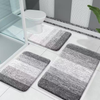 iPeachs 3-Piece Microfiber Bath Mat Set – Soft Absorbent Bath Rug, U-Shaped Toilet Mat & Lid Cover, Quick Dry, Machine Washable