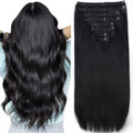 Clip in Hair Extensions Human Hair Natural Straight Seamless Clip ons Hair Extensions Invisible Clip ins Hair For Women Clip ins