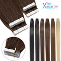 26 Inches Tape In Hair Extensions 100% Human Hair Adhesive Replaceable Seamless Skin Weft Tape 20/40pcs Straight Hair For Women
